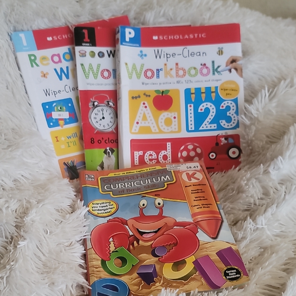 Scholastic Wipe-Clean Workbook Set - Red and Blue